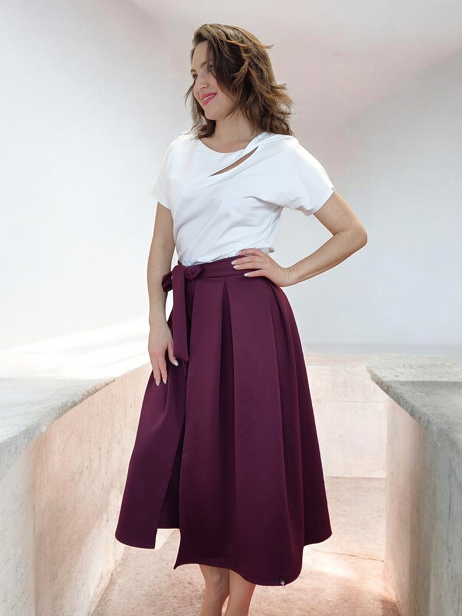 elegantní culottes midi styl